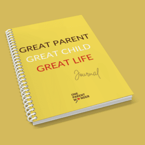 Spiral-bound journal titled "Great Parent Great Child Great Life."