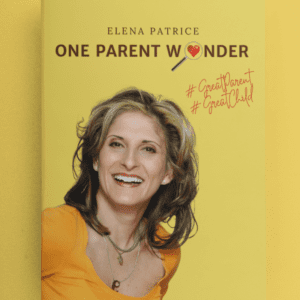 Author Elena Patrice on the cover of "One Parent Wonder" book.