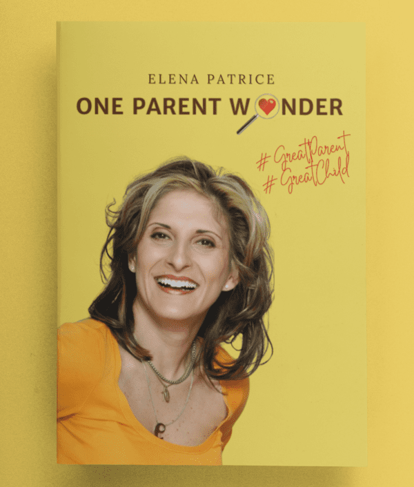 Author Elena Patrice on the cover of "One Parent Wonder" book.